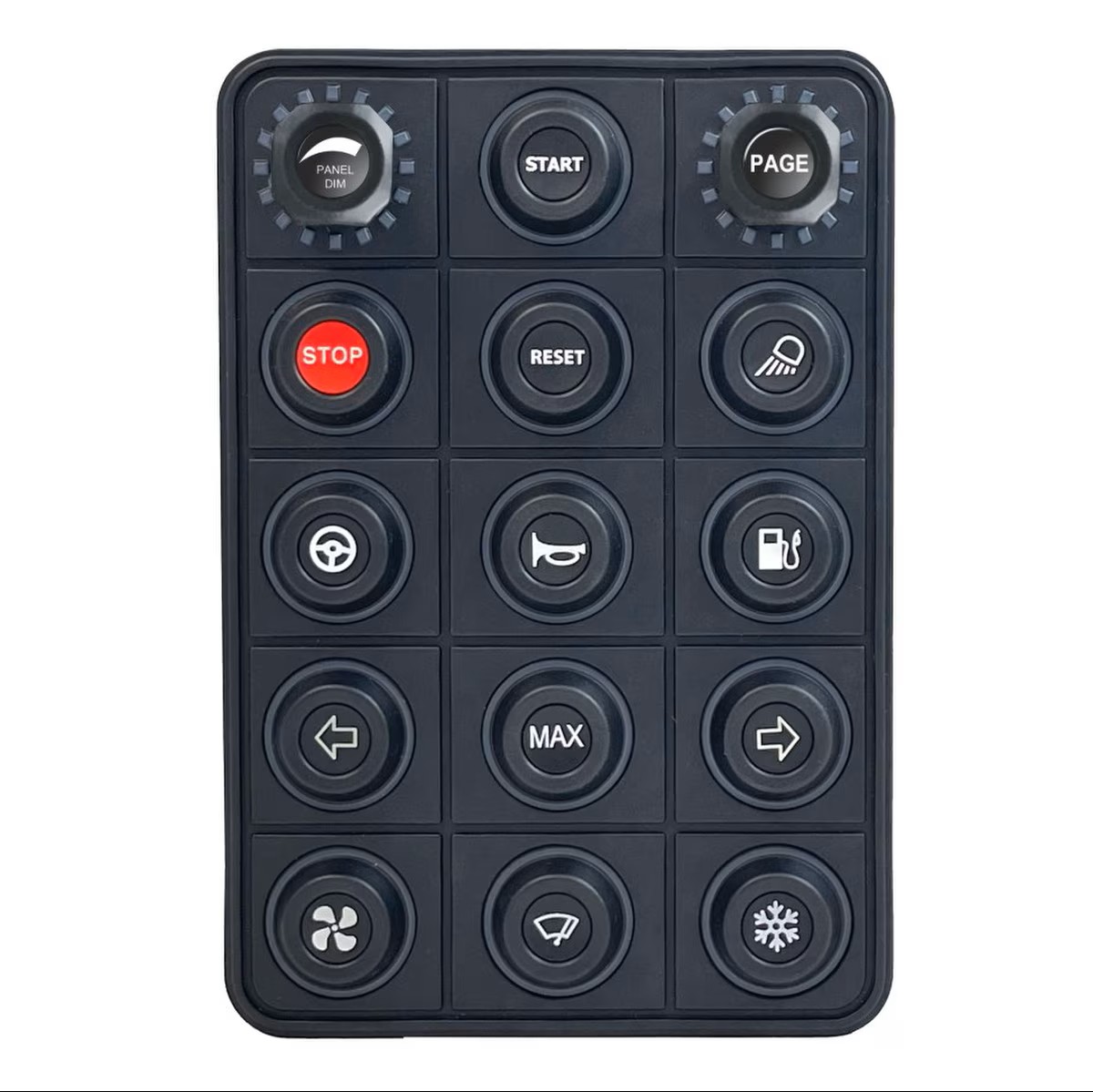 #CAN Keypad 15 Button + 2 Rotary Encoders